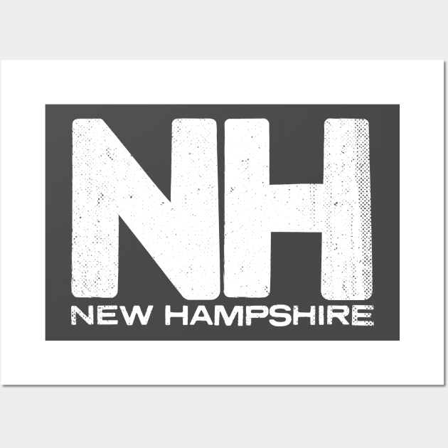 NH New Hampshire State Vintage Typography Wall Art by Commykaze